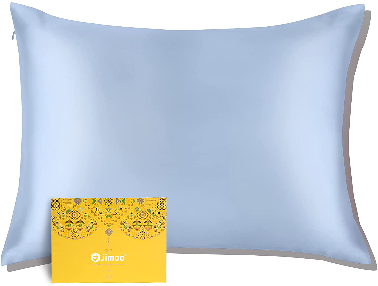 Silk Pillowcase for Hair and Skin, Standard 20''×26'', Flint Blue, 1 Piece