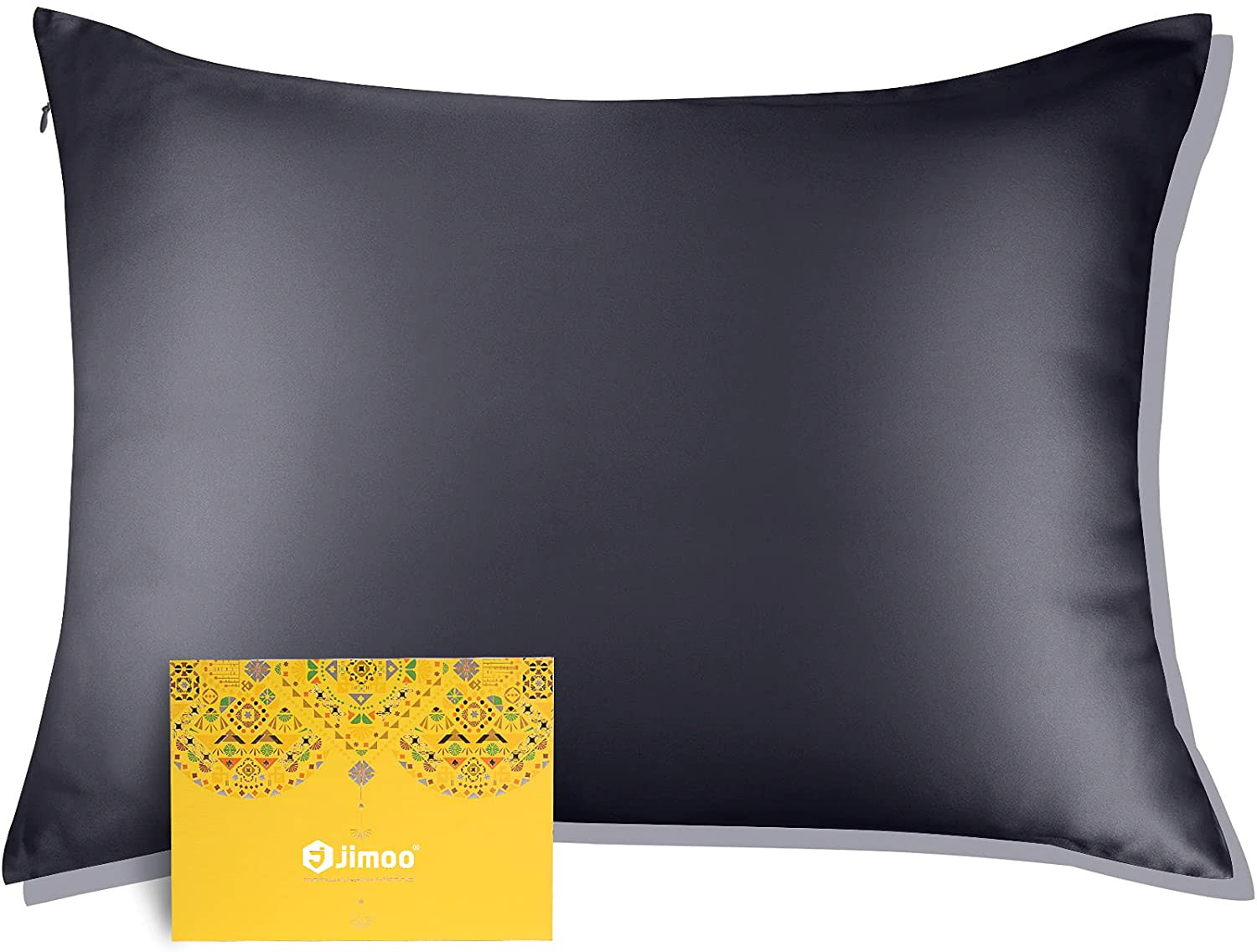 Silk Pillowcase for Hair and Skin, 25mm,Standard 20''×26'', Space Gray, 1 Piece