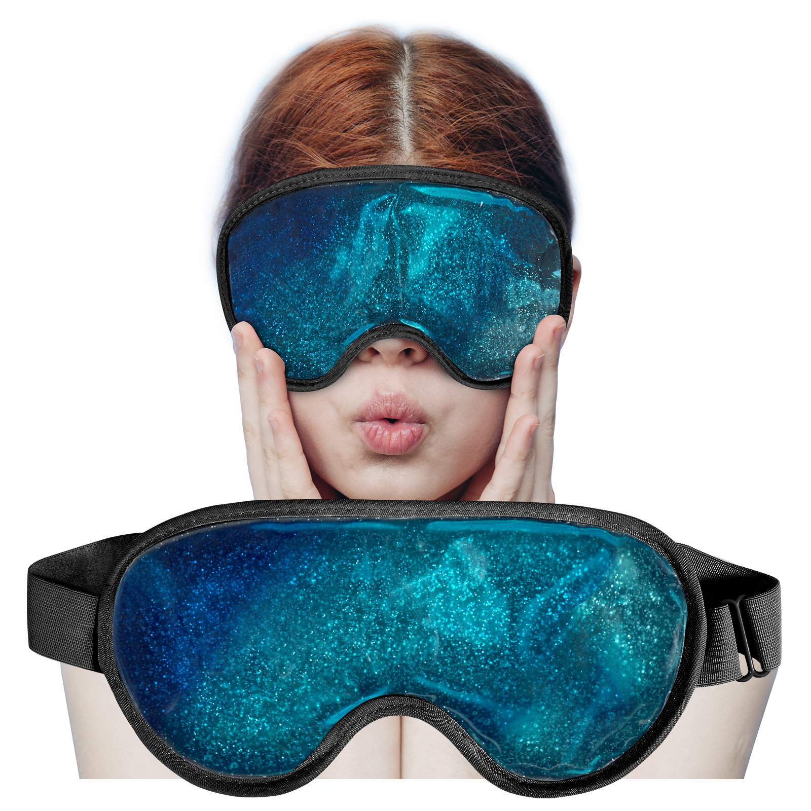 Cooling Ice Gel Eye Mask, (Starry Blue)